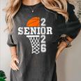 Class Of 2026 Basketball Senior 26 Player Team Graduation Women's Comfort Colors T-Shirt Pepper