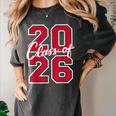 Class Of 2026 Graduation Red With Varsity Letters Women's Comfort Colors T-Shirt Pepper
