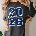 Class Of 2026 Graduation Varsity Navy Blue Letters Premium Tri-Blend Women's Comfort Colors T-Shirt Pepper