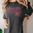 Class Of 2026 Pink Coquette Bow Cap Senior 2026 Graduation Women's Comfort Colors T-Shirt Pepper