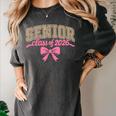 Class Of 2026 Pink Coquette Bow Senior Graduation Women's Comfort Colors T-Shirt Pepper