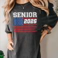 Class Of 2026 Senior Back To School American Flag Graduation Women's Comfort Colors T-Shirt Pepper