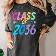 Class Of 2036 First Day Kindergarten Grow With Me Graduation Women's Comfort Colors T-Shirt Pepper