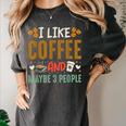 Coffee & Introvert Humor Tee Quote Cute Font Women's Comfort Colors T-Shirt Pepper