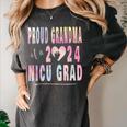 Colorful Proud Grandma 2024 NICU Graduate Baby Graduation Women's Comfort Colors T-Shirt Pepper