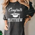 Congrats 2018 Matthew College High School Graduation T-Shir Women's Comfort Colors T-Shirt Pepper