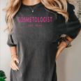 Cosmetologist Est 2024 Graduation Beauty School Cosmetology Women's Comfort Colors T-Shirt Pepper