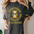 Countdown To Graduation Hourglass Senior Class Of 2022 Women's Comfort Colors T-Shirt Pepper