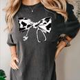 Cow Print Bow And Stethoscope Nurse RN Graduation Coquette Women's Comfort Colors T-Shirt Pepper