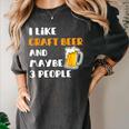 I Like Craft Beer & Maybe 3 People Introvert Beer Fans Women's Comfort Colors T-Shirt Pepper I Like Craft Beer & Maybe 3 People Introvert Beer Fans Women's Comfort Colors T-Shirt Pepper