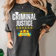 Criminal Justice Degree Graduation Senior Celebration Grad Women's Comfort Colors T-Shirt Pepper