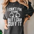 I Cuff Stupid Police Officer T Shirt Academy Graduation Women's Comfort Colors T-Shirt Pepper