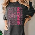 Cute Girls Women Class 2025 Graduation Senior Coquette Bow Women's Comfort Colors T-Shirt Pepper
