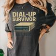 Dial Up Survivor Retro 90s Internet Nostalgia Women's Comfort Colors T-Shirt Pepper