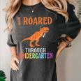 Dinosaur Graduation I Roared Through Kindergarten T-Shirt Women's Comfort Colors T-Shirt Pepper