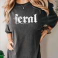 Distressed Sarcastic Wild Women Introvert People Men Feral Women's Comfort Colors T-Shirt Pepper
