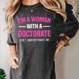Doctoral Degree Graduation Woman With a Doctorate Women's Comfort Colors T-Shirt Pepper