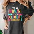 Doctorate Degree PhD Graduation PsyD Woman EdD Psychology Women's Comfort Colors T-Shirt Pepper