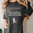 Dog-Trovert Boston Terrier Humor Definition Introvert Women's Comfort Colors T-Shirt Pepper