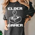 Elder Gamer Retro Video Game Nostalgia Old Gamer Women's Comfort Colors T-Shirt Pepper