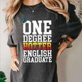 English Major Shirt Now Hotter By One Degree Graduation Women's Comfort Colors T-Shirt Pepper