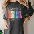 Equality Flower Books Equal Rights Social Justice Feminist Women's Comfort Colors T-Shirt Pepper Equality Flower Books Equal Rights Social Justice Feminist Women's Comfort Colors T-Shirt Pepper