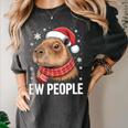 Ew People Capybara Christmas Introvert Holiday Humor Women's Comfort Colors T-Shirt Pepper
