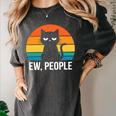 Ew People Cat Anti Social Introvert Premium Tri-Blend Women's Comfort Colors T-Shirt Pepper