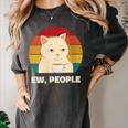Ew People Introvert Cat Lover Crazy Colorful Cat Lady Women's Comfort Colors T-Shirt Pepper Ew People Introvert Cat Lover Crazy Colorful Cat Lady Women's Comfort Colors T-Shirt Pepper