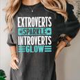 Extroverts Sparkle Introverts Glow Introvert Women's Comfort Colors T-Shirt Pepper Extroverts Sparkle Introverts Glow Introvert Women's Comfort Colors T-Shirt Pepper