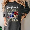 My Favorite Soldier Calls Me Nephew Army Graduation Nephew Women's Comfort Colors T-Shirt Pepper