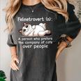 Felinetrovert Definition Cat Lover Introvert Humor Cats Women's Comfort Colors T-Shirt Pepper
