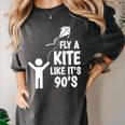 Fly a Kite Like It's 90's Throwback Hobby Memory Kite Women's Comfort Colors T-Shirt Pepper