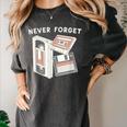Never Forget VHS Tape Cassette Floppy Disk Nostalgia 80s 90s Women's Comfort Colors T-Shirt Pepper Never Forget VHS Tape Cassette Floppy Disk Nostalgia 80s 90s Women's Comfort Colors T-Shirt Pepper