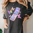Frutiger Aero Y2K Chrome Phone Butterfly Women's Comfort Colors T-Shirt Pepper