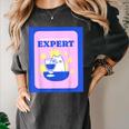Fun Cute Introvert Cat Character With Wine Women's Comfort Colors T-Shirt Pepper