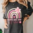 Fun Happy Last Day Of School Girl Student Graduation Rainbow Women's Comfort Colors T-Shirt Pepper