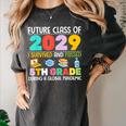Future Class Of 2029 I Survived Passed 5th Grade Graduation Women's Comfort Colors T-Shirt Pepper
