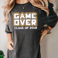 Game Over Class Of 2018 Graduation Shirt Women's Comfort Colors T-Shirt Pepper