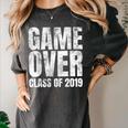 Game Over Class Of 2019 Graduation Senior T-Shirt Women's Comfort Colors T-Shirt Pepper