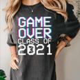 Game Over Class Of 2021 Video Games Graduation Gamer Women's Comfort Colors T-Shirt Pepper