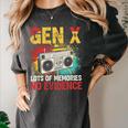 Gen X Lots Of Memories No Evidence Retro Nostalgia Humor Women's Comfort Colors T-Shirt Pepper