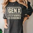 Gen X Lots Of Memories No Evidence Retro Nostalgia Women's Comfort Colors T-Shirt Pepper