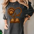 Girl Who Loves Dogs & Books Heart Dog Lover Reader Reeding Women's Comfort Colors T-Shirt Pepper