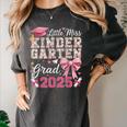 Girls Little Miss Kindergarten Grad 2025 Coquette Graduation Women's Comfort Colors T-Shirt Pepper