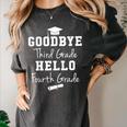 Goodbye 3rd Grade Hello 4th Grade Graduation Women's Comfort Colors T-Shirt Pepper