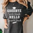 Goodbye 6th Grade Hello 7th Grade Graduation T-Shirt Women's Comfort Colors T-Shirt Pepper