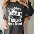 Goodbye Elementary School Graduation Hello Middle School Women's Comfort Colors T-Shirt Pepper