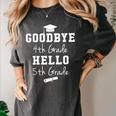 Goodbye Fourth Grade Hello Fifth Grade Graduation T-Shirt Women's Comfort Colors T-Shirt Pepper