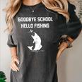 Goodbye School Hello Fishing Graduation T-Shirt Women's Comfort Colors T-Shirt Pepper